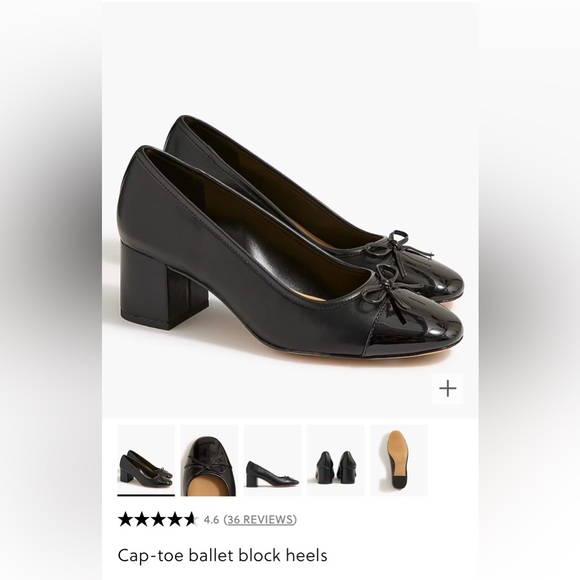J. Crew Shoes - J.Crew Cap-Toe Ballet Block Heels, size 10